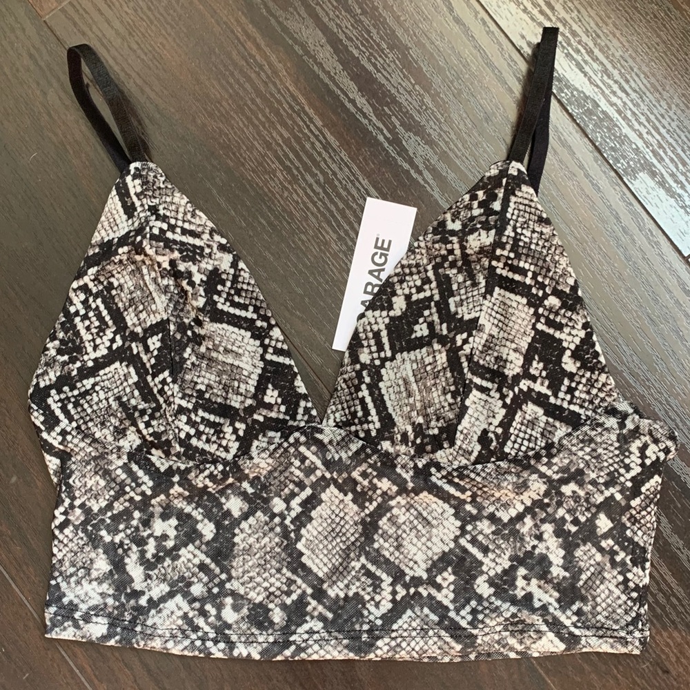 Garage snakeskin bralette